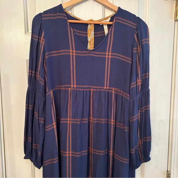 Matilda Jane Dresses & Skirts - Matilda Jane‎ Just Imagine Silvi Dress Babydoll Windowpane Plaid Size M
